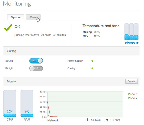 Monitoring menu