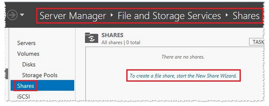 Server Manager screen