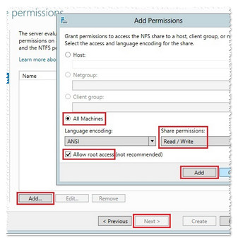 Add permissions screen