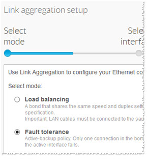 Link aggregation setup