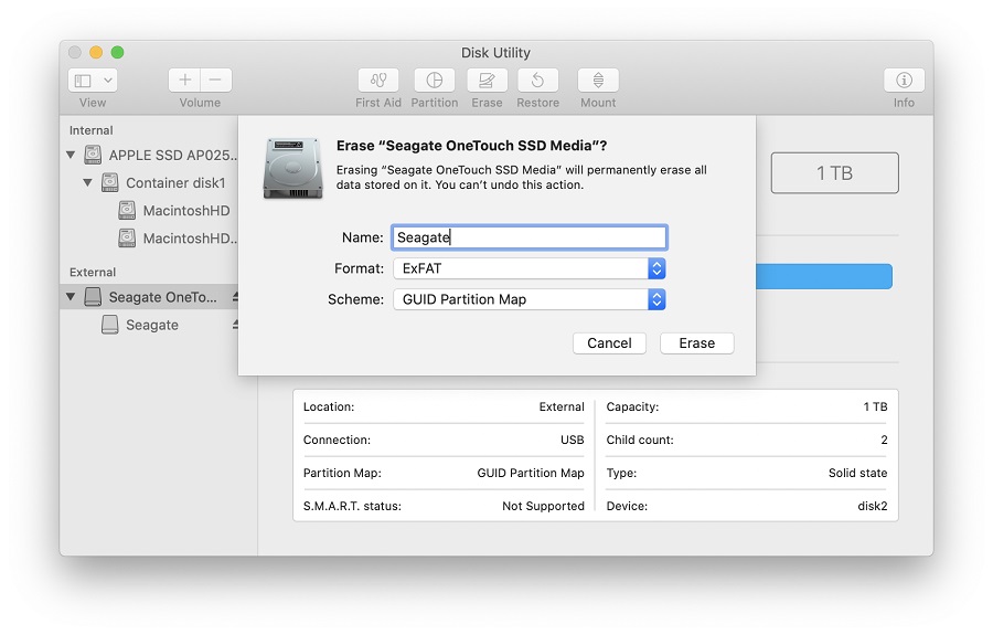 exfat format tool for mac