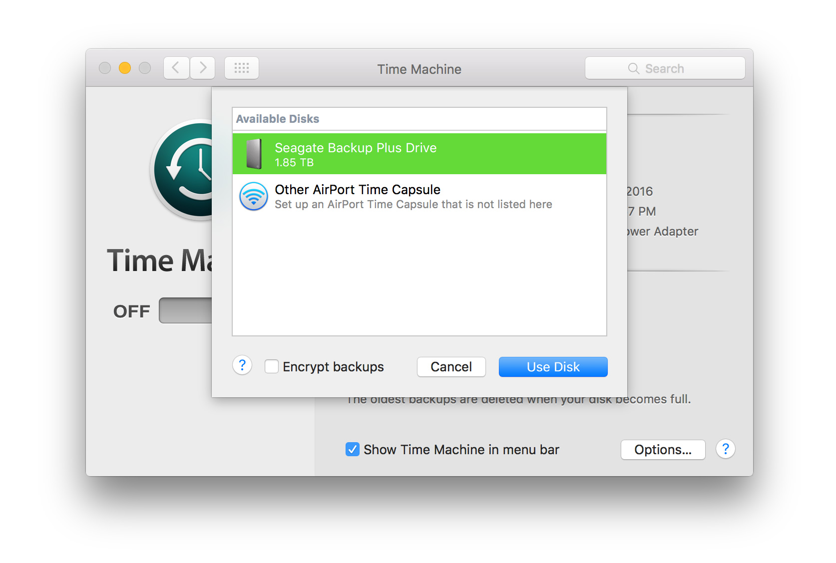 time machine for mac