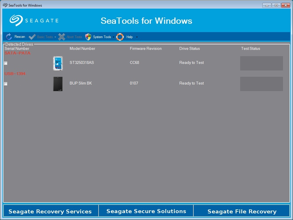 seagate file recovery serial number